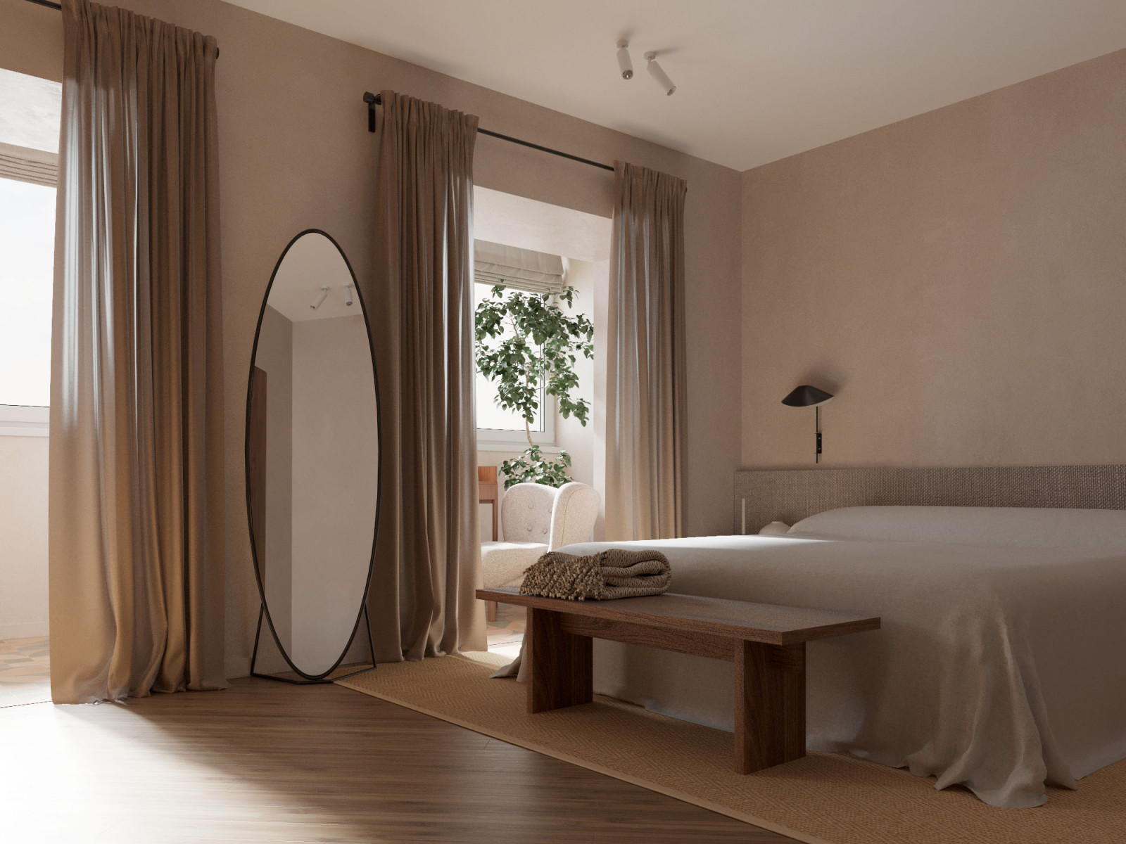 Спальня с лоджией