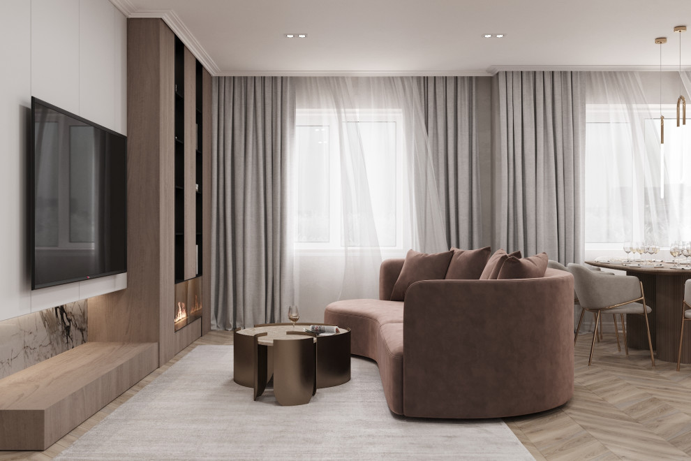 Проект интерьера кухни-гостиной