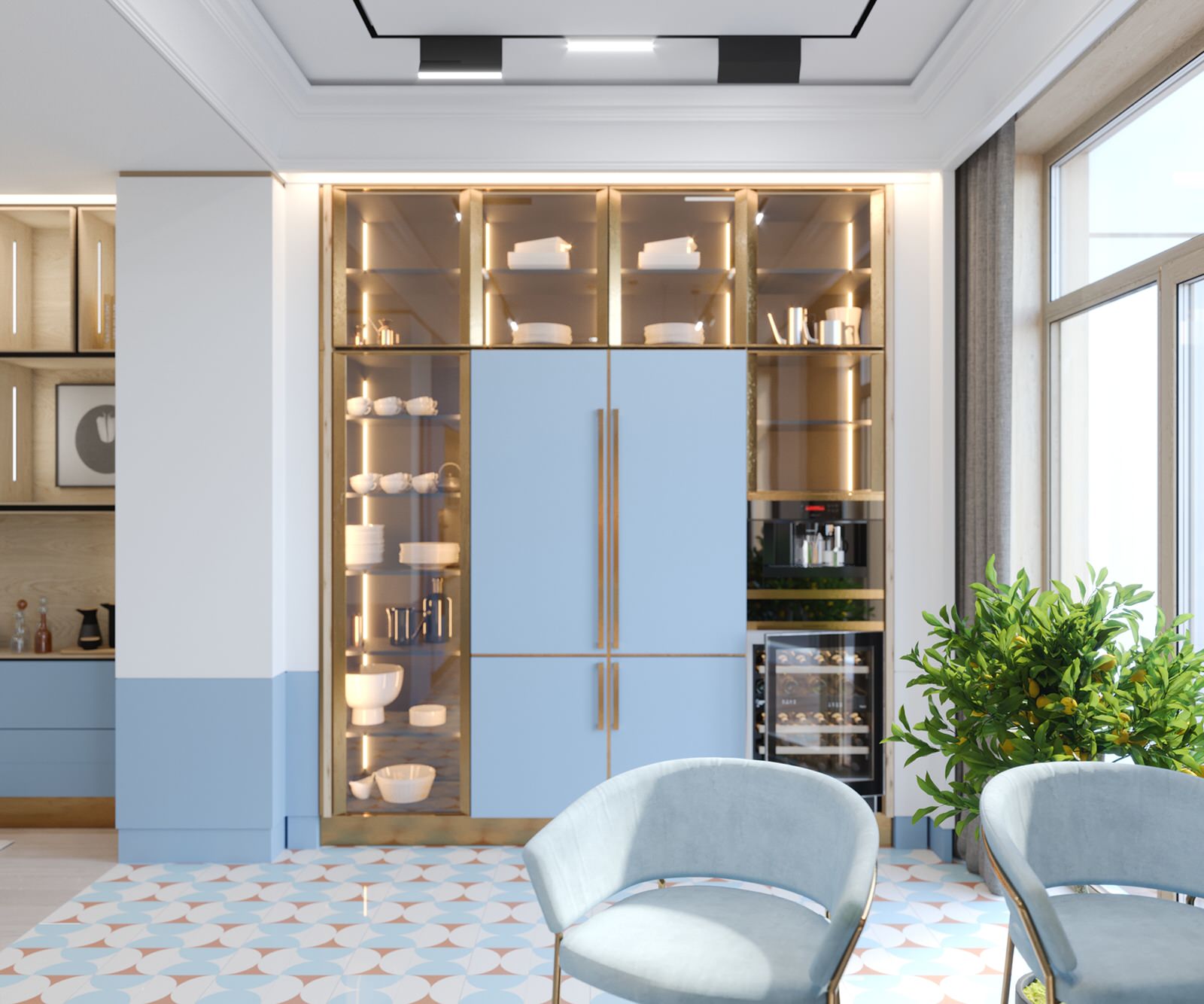 Кухня-столовая. Таунхаус в ЖК "Парк Авеню"