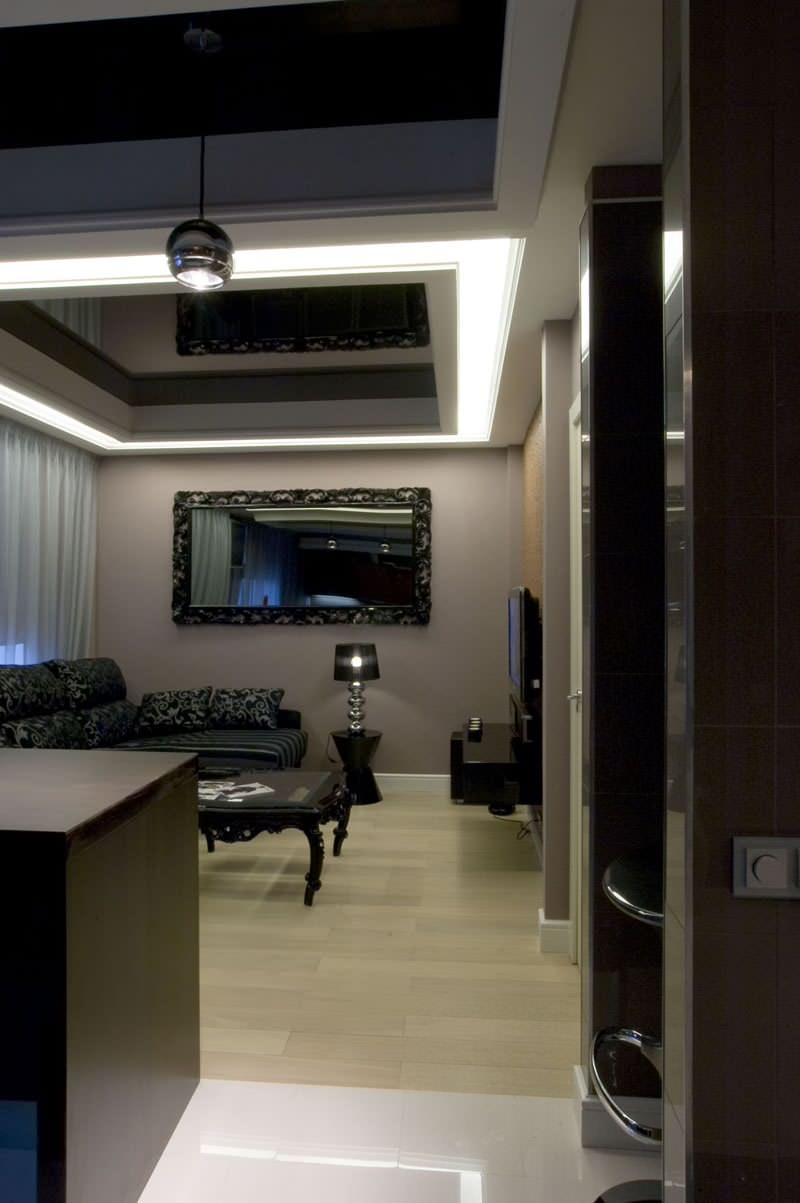 черно-белый интерьер