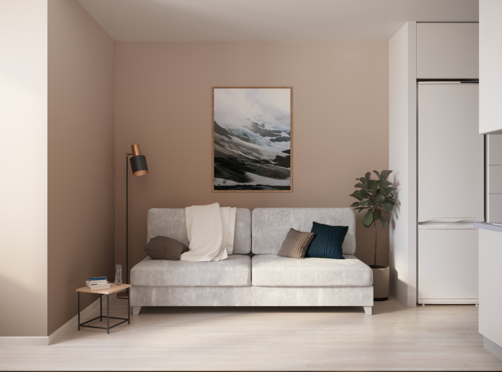 Кухня-гостиная в смешанном стиле