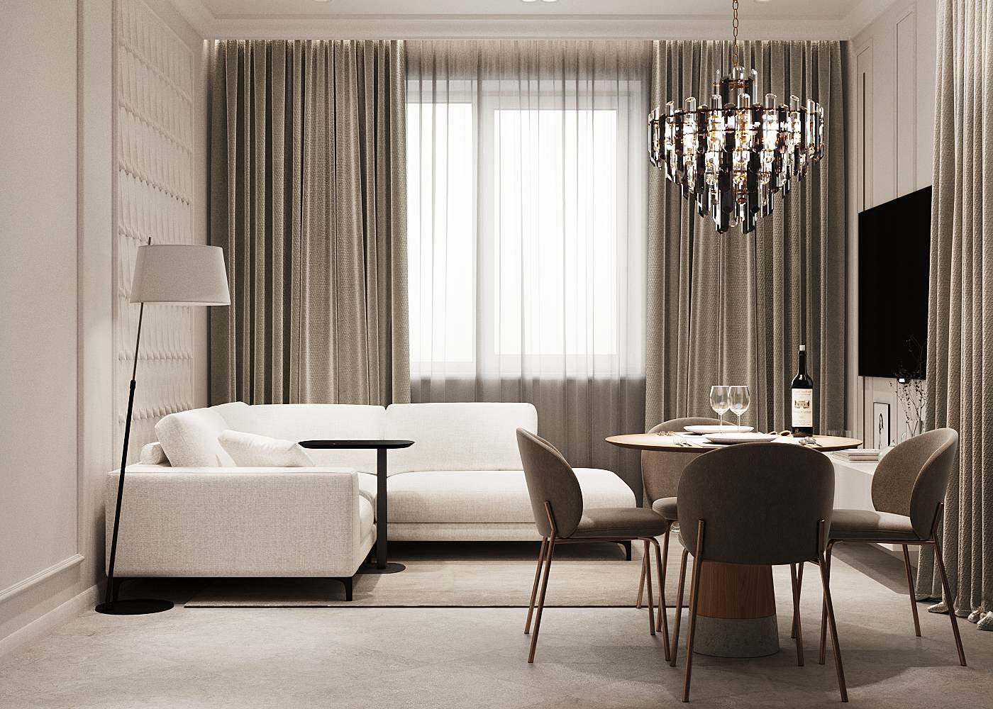 Квартира 70 м кв в неоклассическом стиле