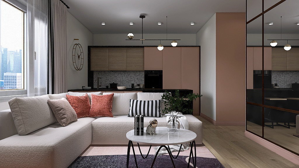 Евро-двухкомнатная "Сочный акцент"