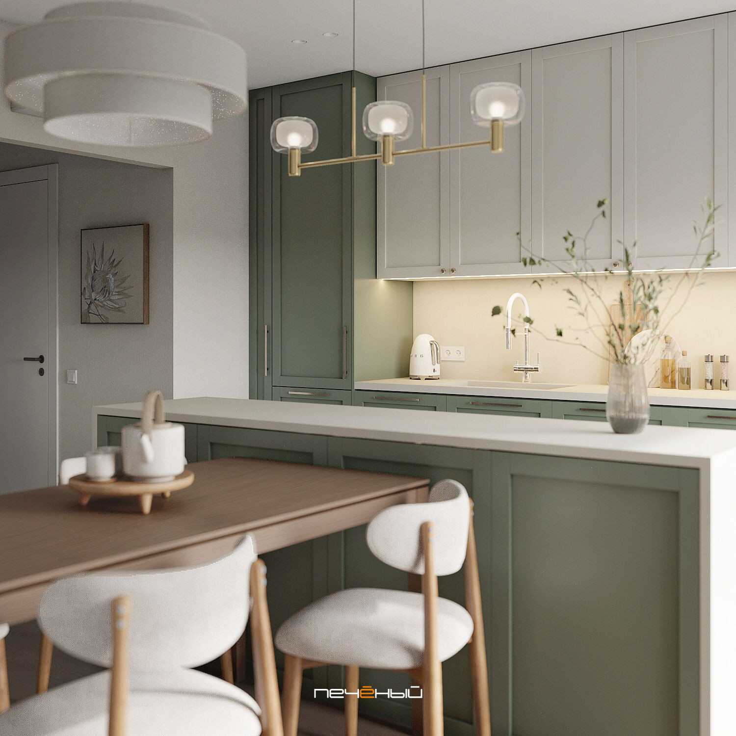 2025 Дизайн 4-комн. квартиры 112 м² в современном стиле, Москва, ЖК Барклая  6