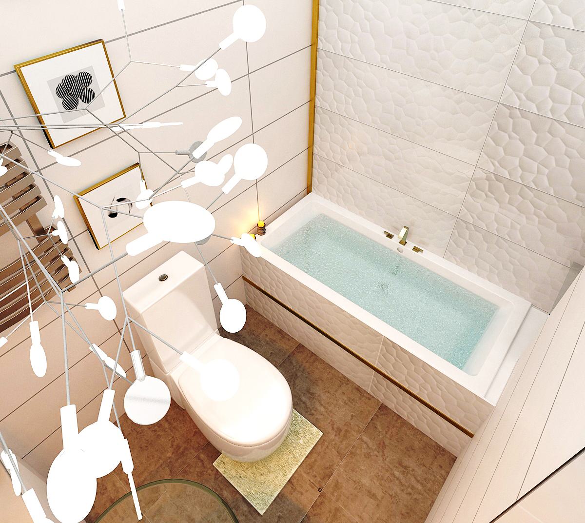 Обложка проекта: White, gold and a little bit of concrete - Белый и немного золота с бетоном