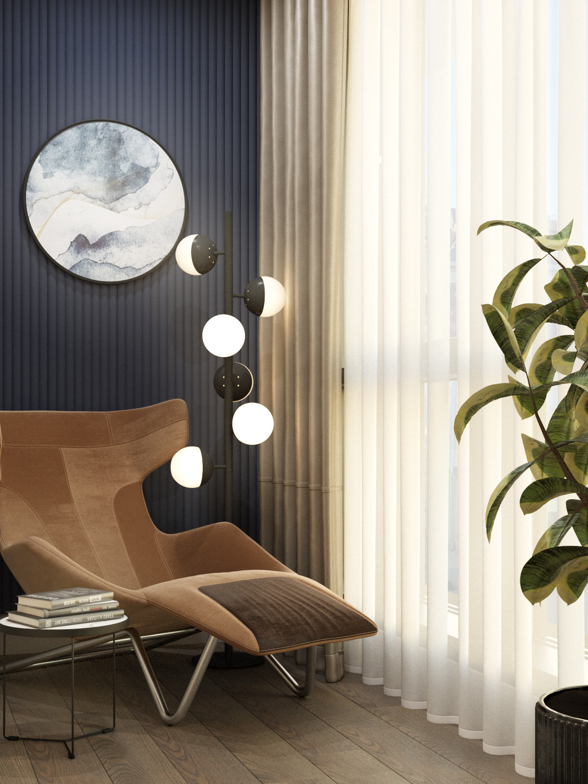 Контрастный дизайн в проекте квартиры в ЖК Культура