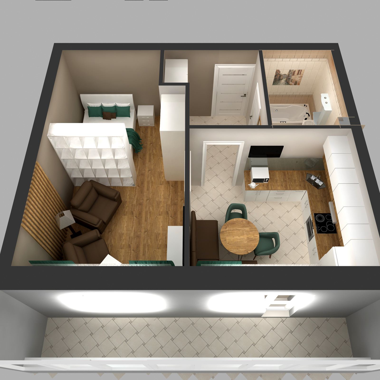 Дизайн однокомнатной квартиры