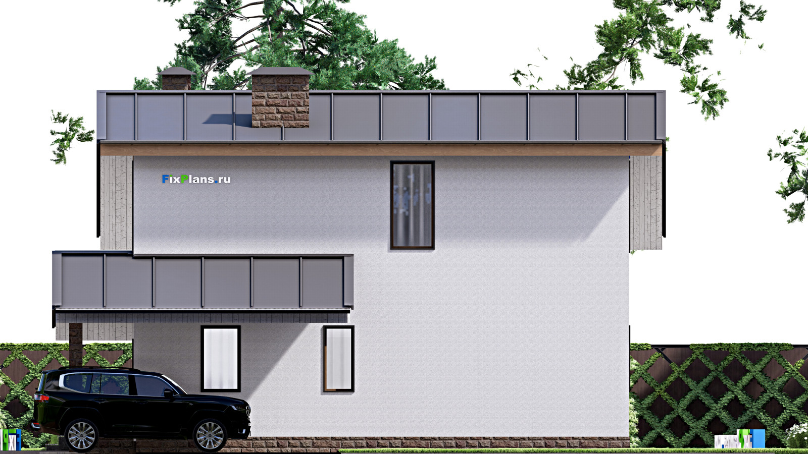 Проект дома с мансардой 13х16 м S160м2 F-16784