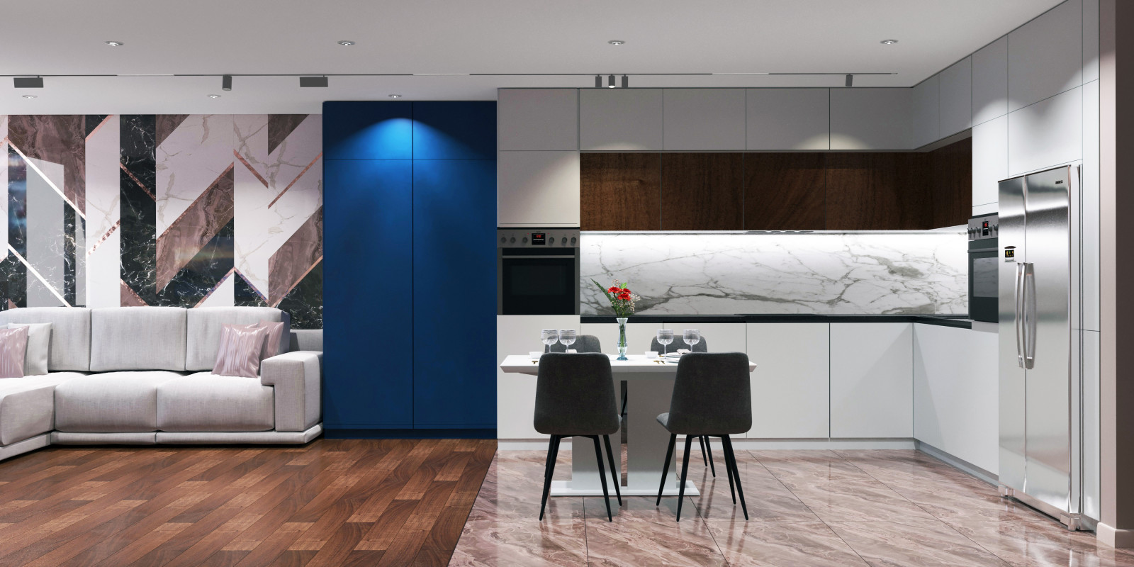 Обложка проекта: ЖК Дисквери, квартира в современном стиле