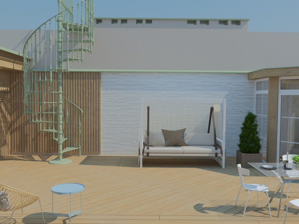 Терраса на крыше дома