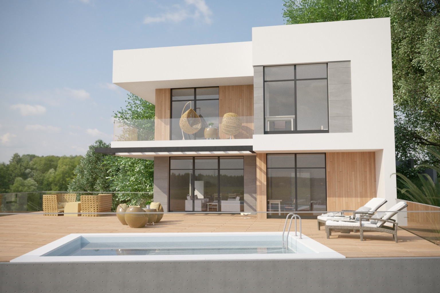 Дом на рельефе