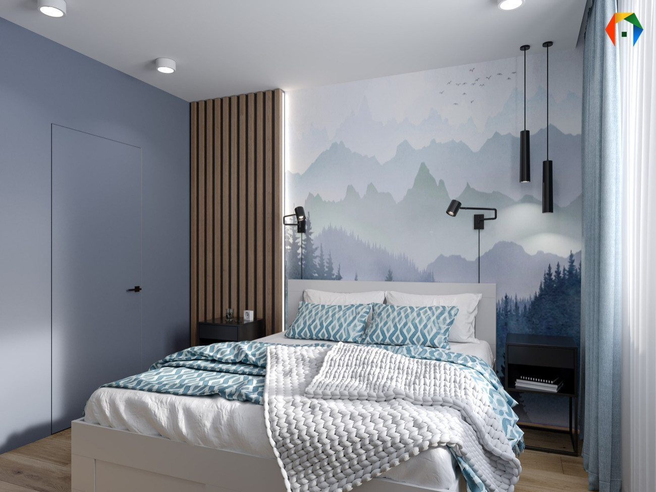 Золотой треугольник. Дизайн проект с преобладающим скандинавским стилем