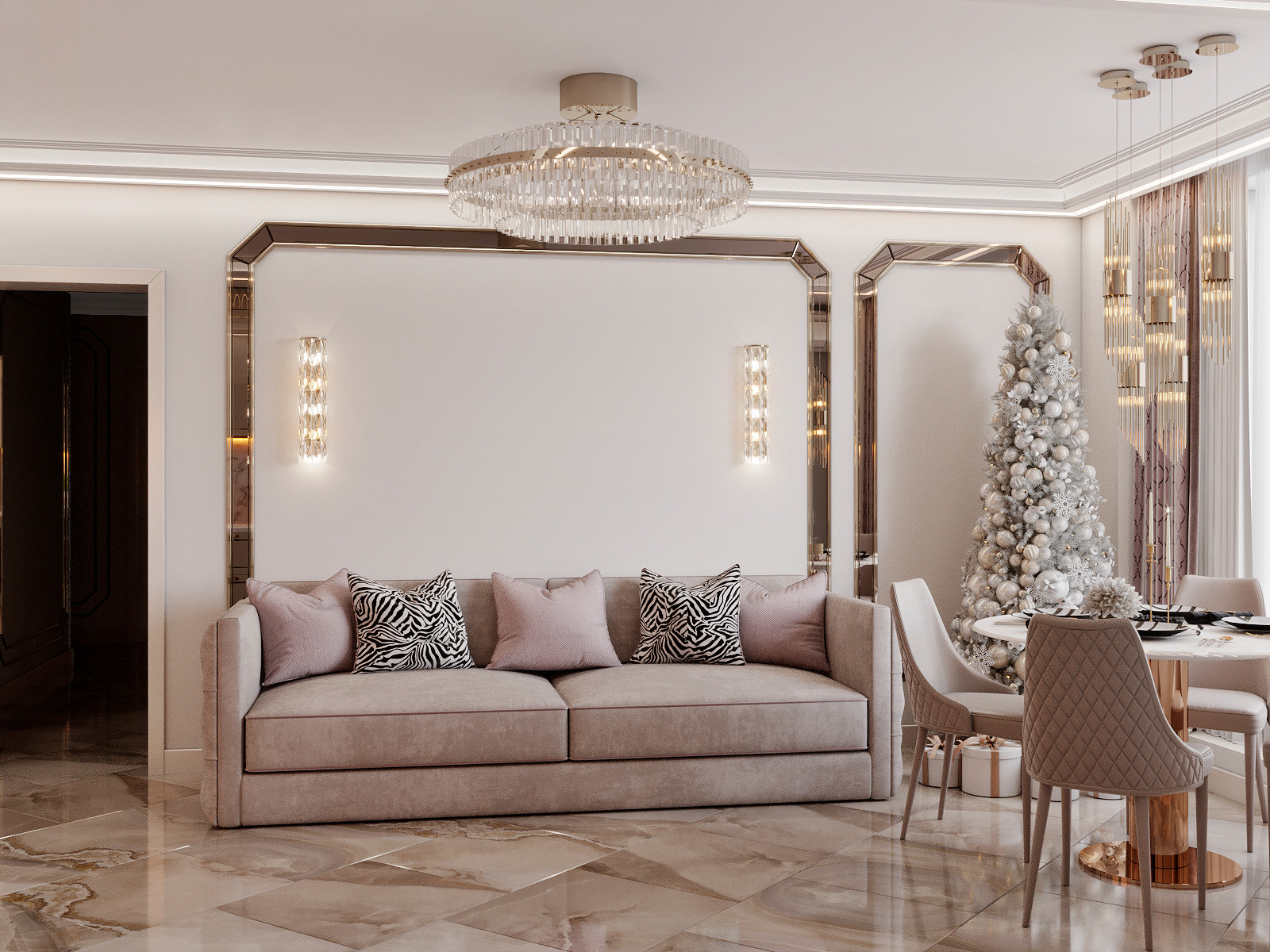 ДИЗАЙН ИНТЕРЬЕРА КВАРТИРЫ В ЖК СТОЛИЧНЫЕ ПОЛЯНЫ, 92 КВ.М