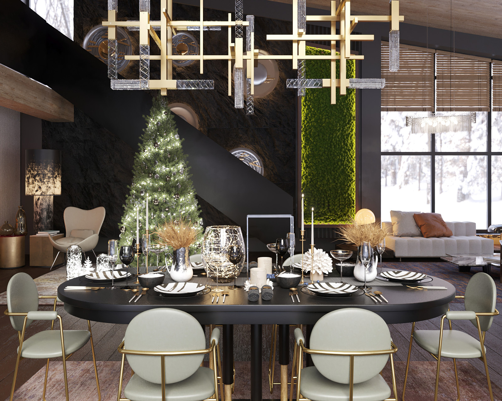 Дизайн интерьера в КП Сосновый Бор село Нижний Ольшанец, Белгородский район