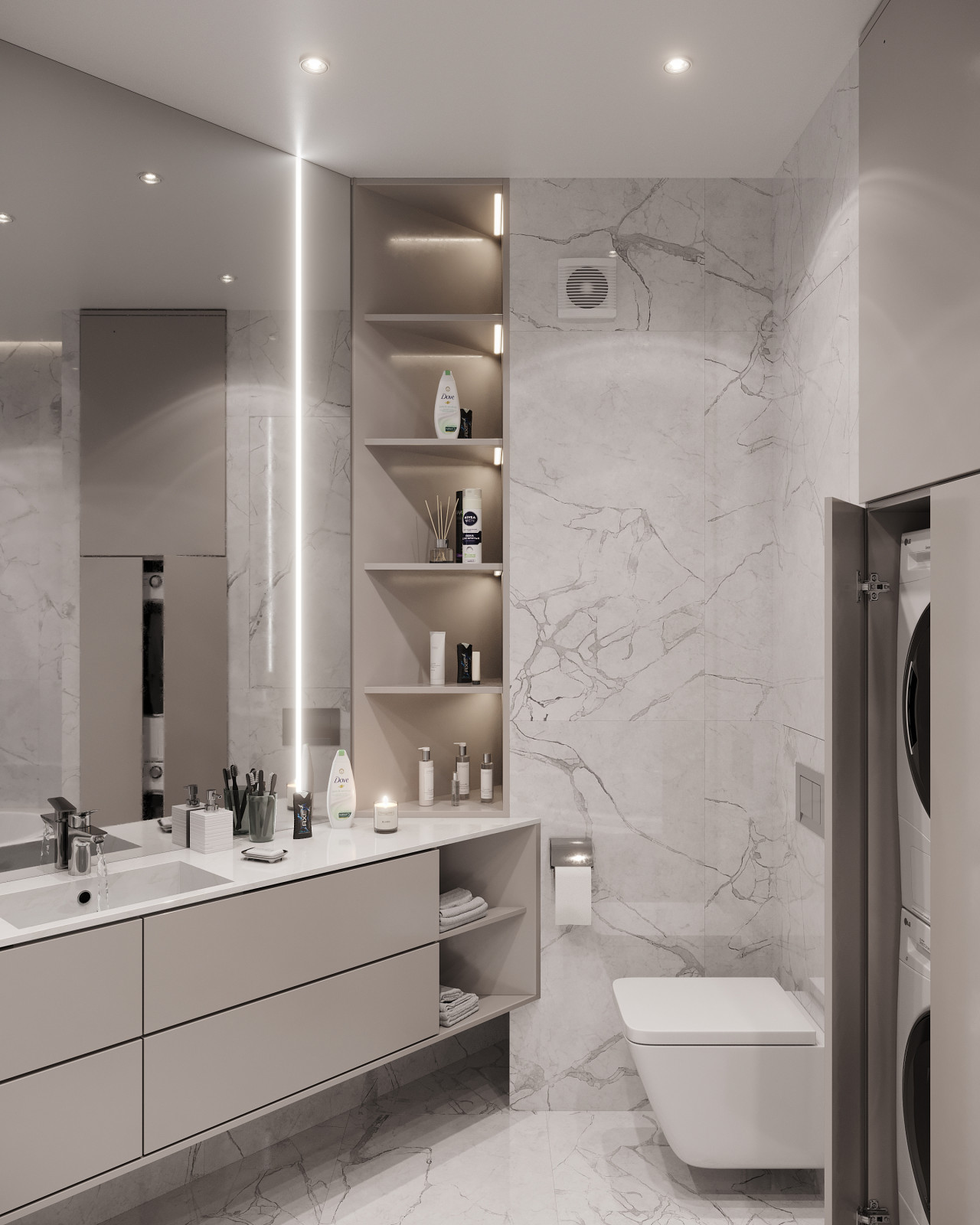 Дизайн и 3д-визуализация санузла в квартире в г. Долгопрудный