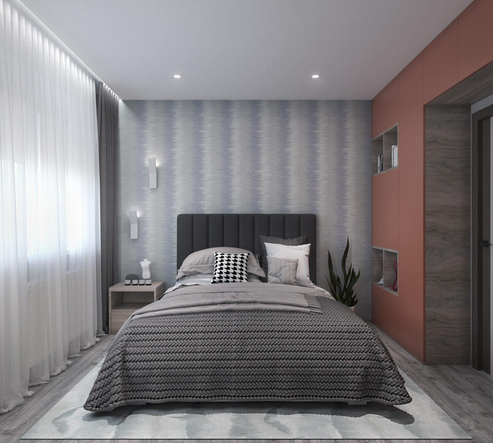 Дизайн-проект. Из 2-шки в 3-шку.  ЖК "Левобережный". Тула. 2018 г.