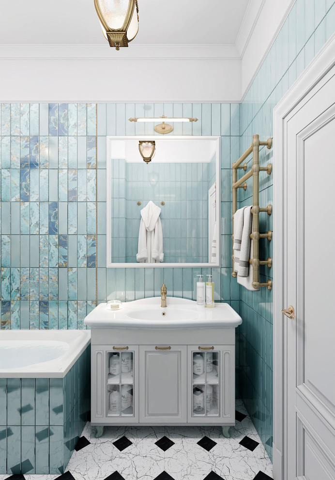 Утонченный проект с использованием разных стилей для семьи с двумя детьми