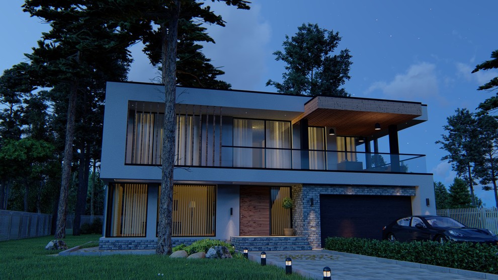 Коттедж в стиле минимализм