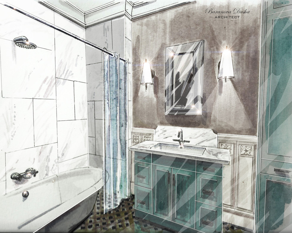 Проект таунхауса в Новой Москве площадью 300 кв м. В процессе реализации