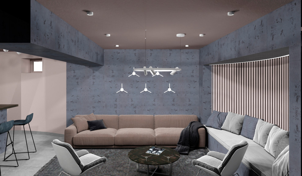 Дизайн проект цокольного этажа частного дома