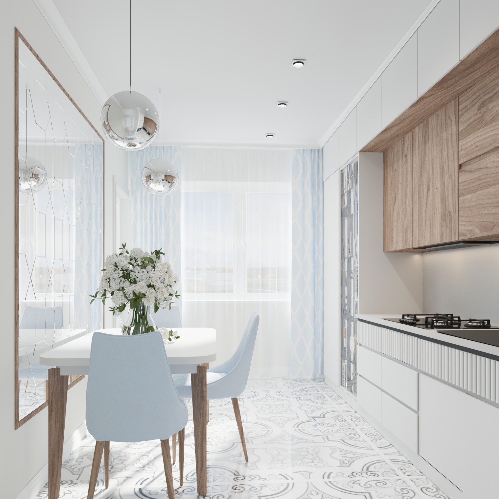 легкая неоклассика в голубом