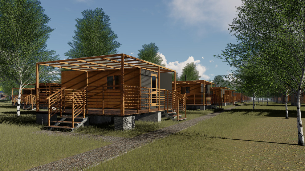 База отдыха из морских контейнеров на мысе Лазарева