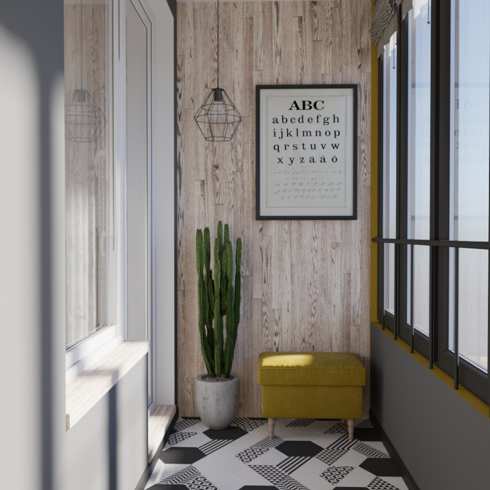 Интерьер компактной лоджии.