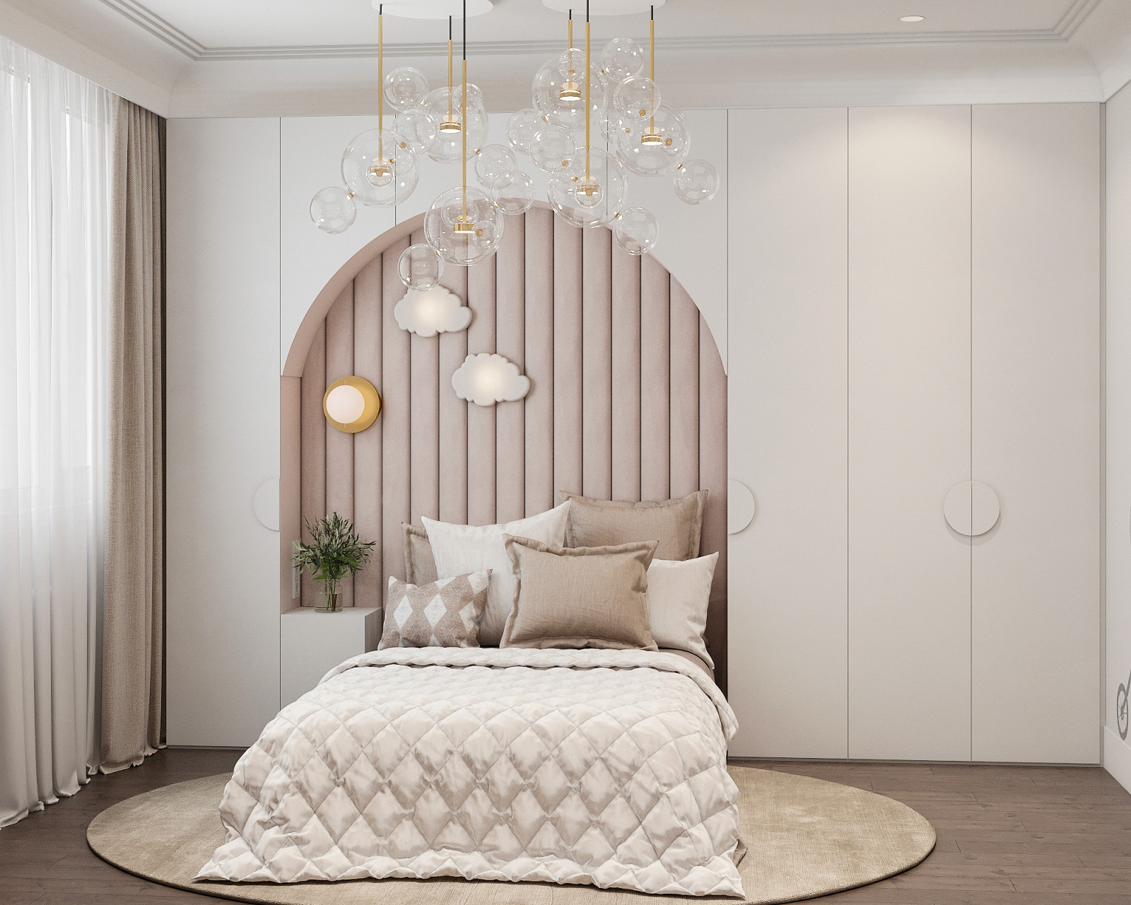 Квартира в стиле неоклассика, Мкр. «Бутово Парк», 68 кв.м.