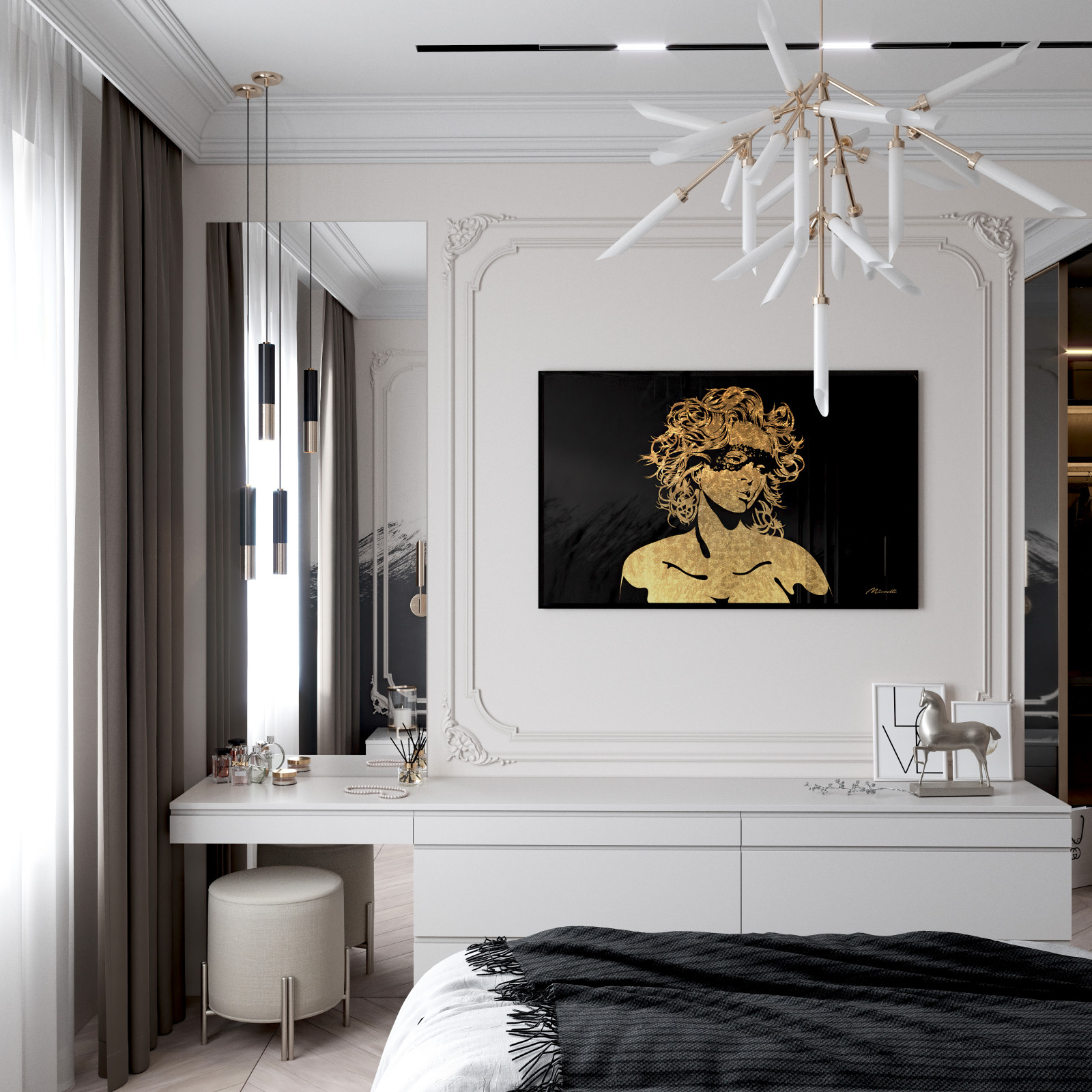 Картина "Девушка в маске"