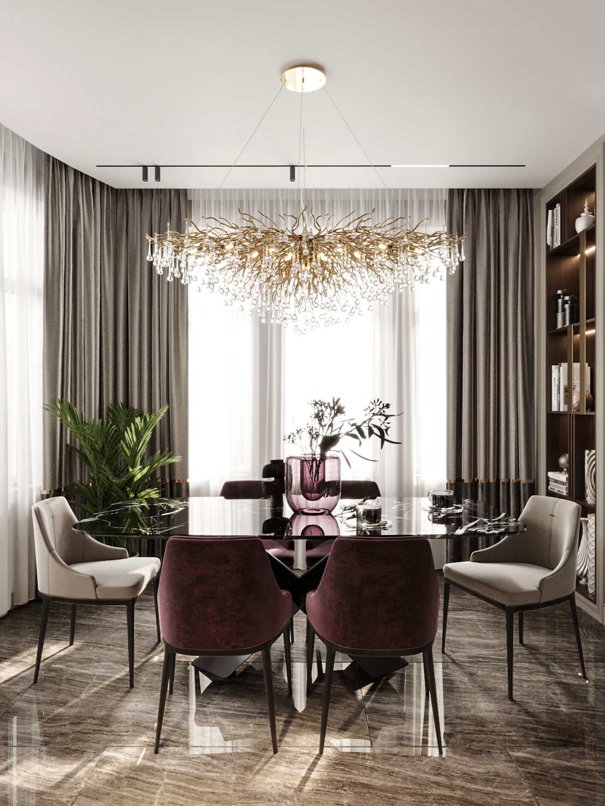 Хоум-офис мечты: потрясающий темный интерьер таунхауса