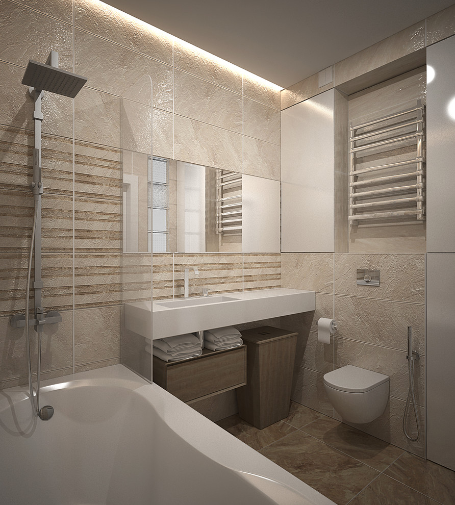 Дизайн-проект 3-х комнатной квартиры. Общая площадь 105 м2. Современный стиль