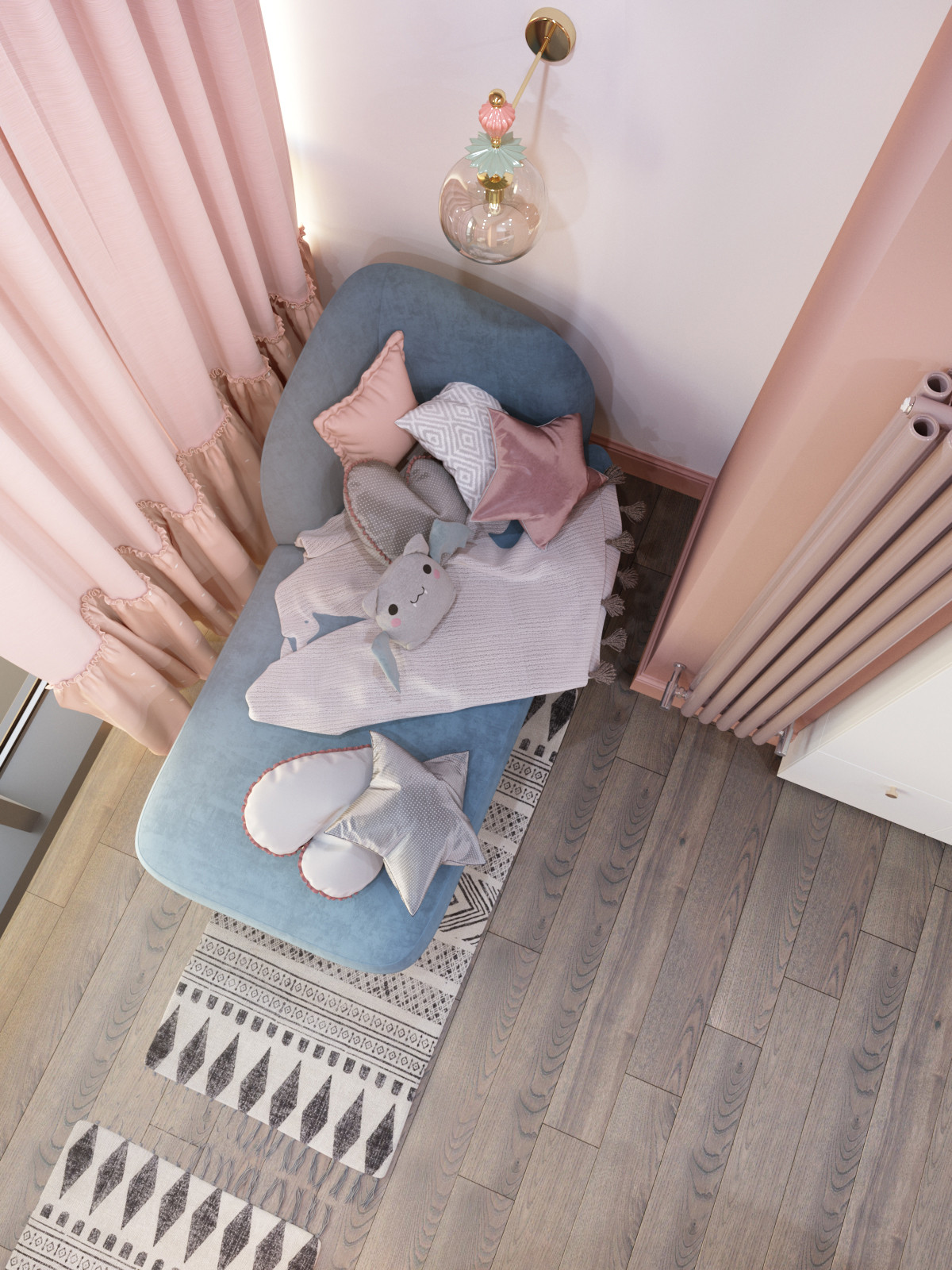 Контрастный дизайн в проекте квартиры в ЖК Культура