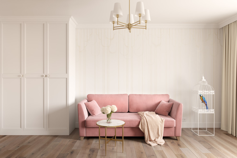 Сиреневая квартира для мамы и дочки