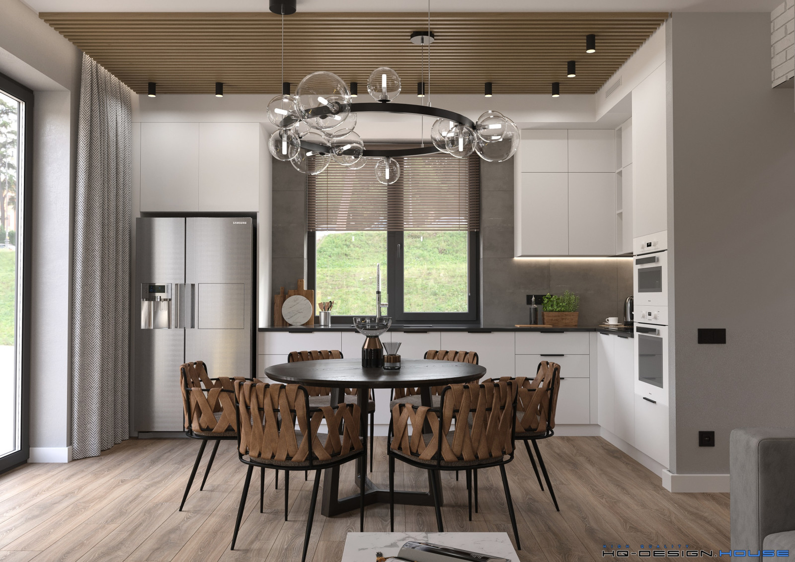 Обложка проекта: Кухня-гостиная в частном доме в современном стиле с элементами Лофт