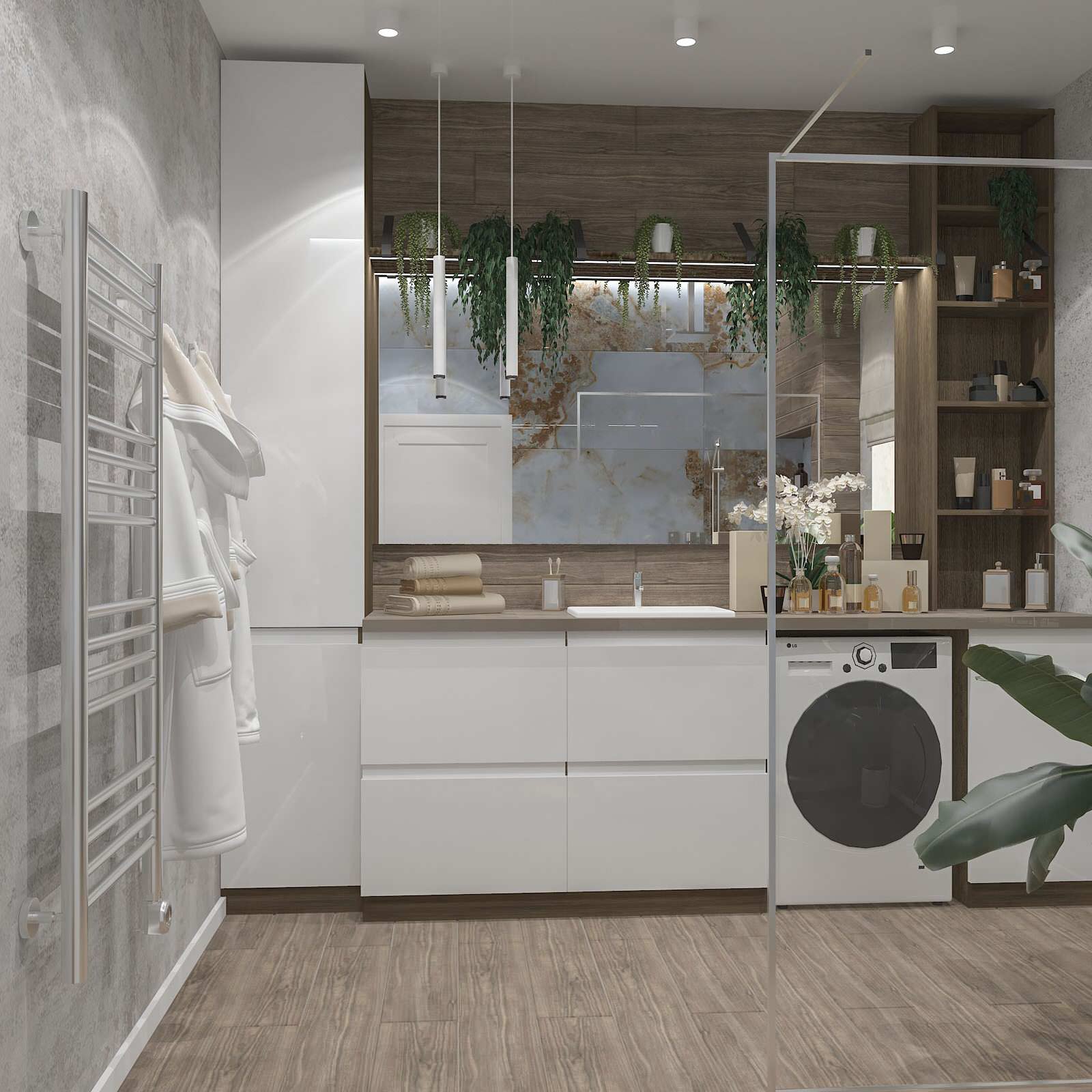 Обложка проекта: Душевая комната в частном доме