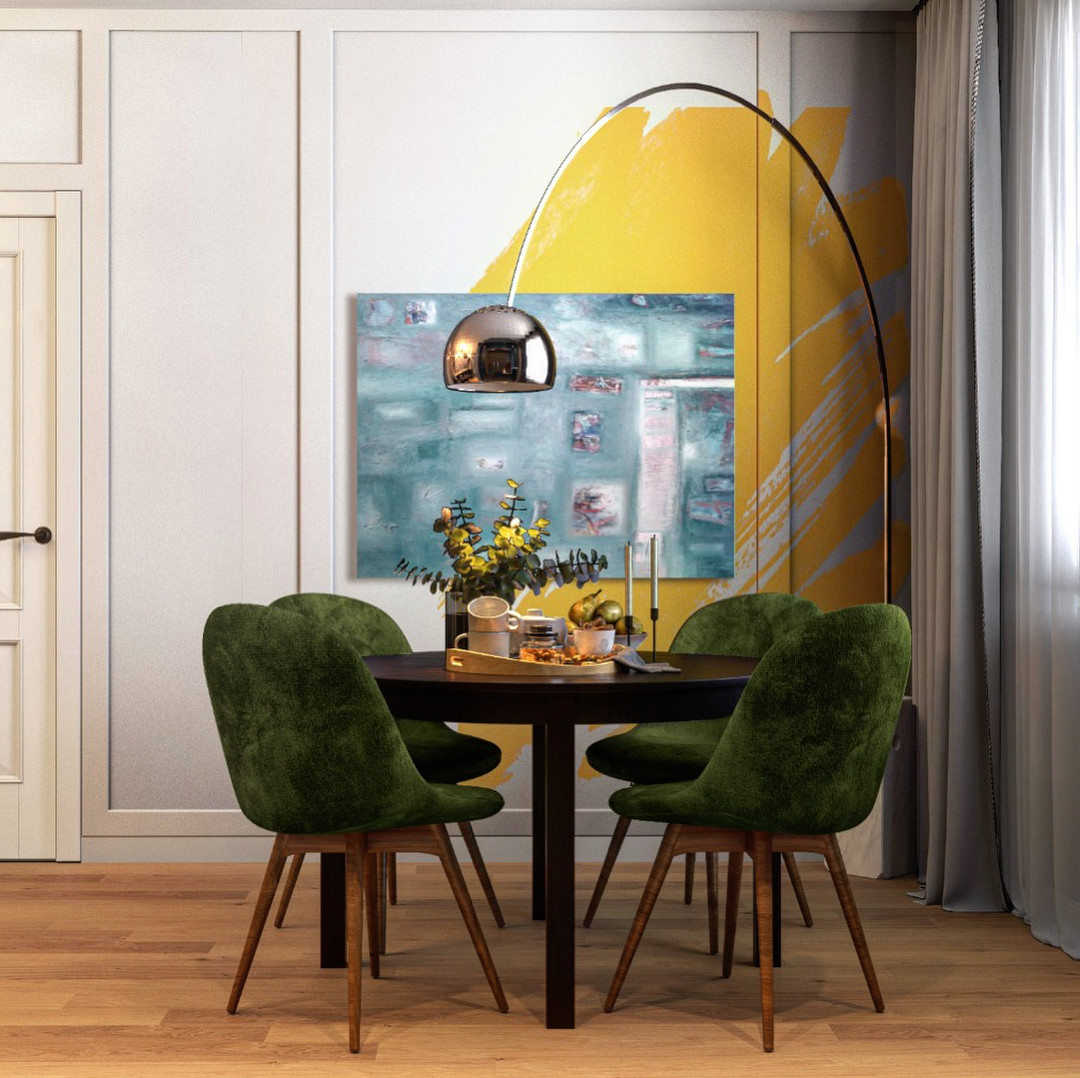 Обложка проекта: Яркий акцент в интерьере. Декоративная краска