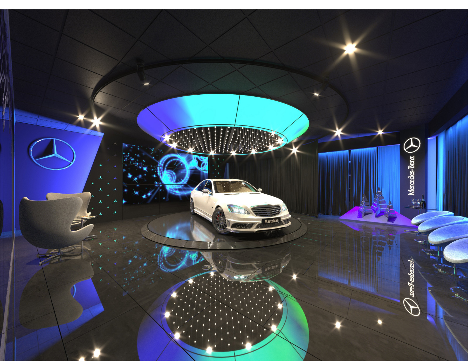 Зона выдачи авто для автосалона " MERCEDES-BENZ", Новосибирск