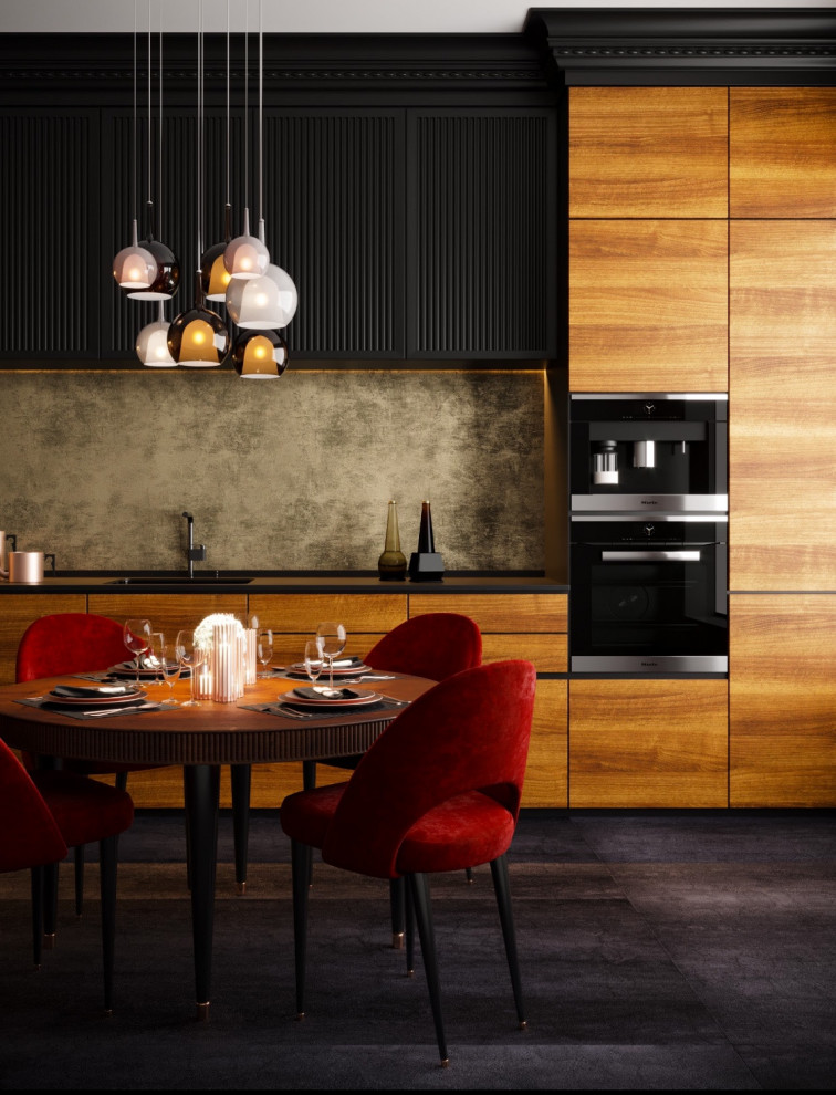 Обложка проекта: Кухня “Blackwood” частный дом Миллениум парк