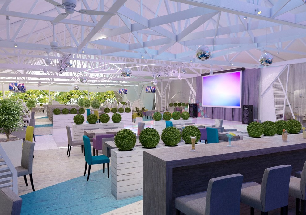 Дизайн-проект интерьера ресторана 800 м2