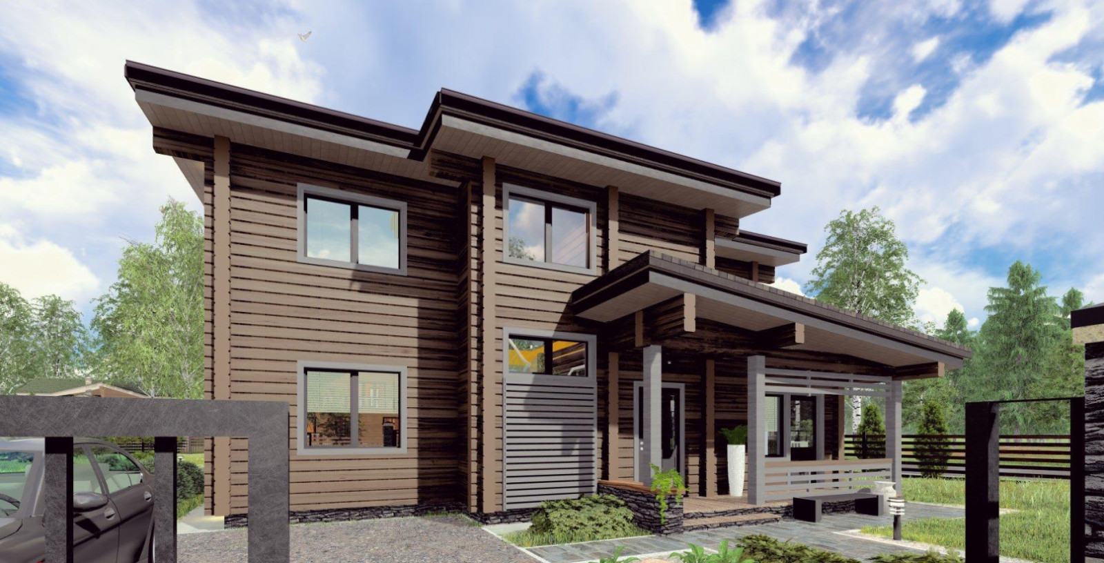 Дом из клееного бруса 215 м.кв.