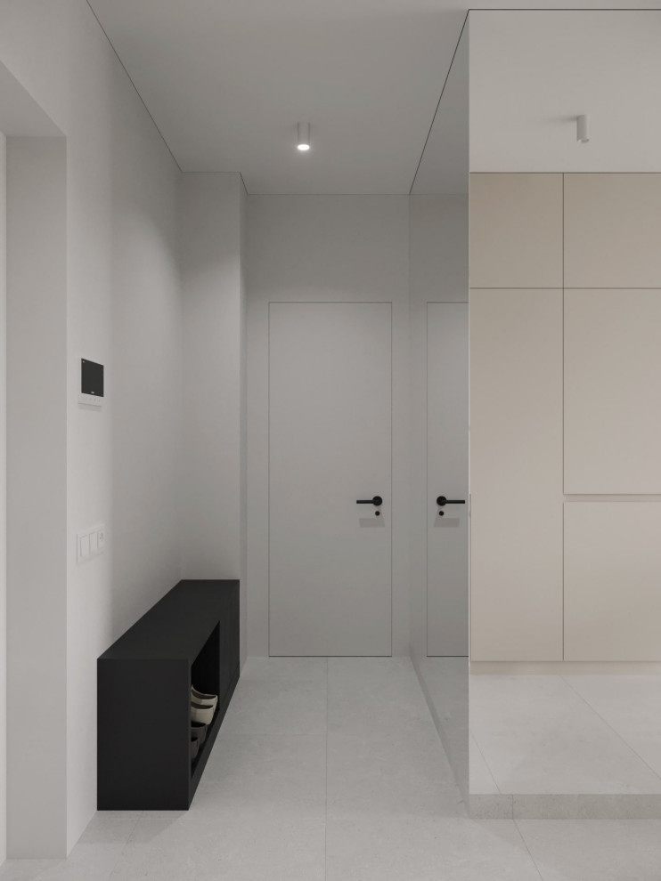 Ascetic and minimalist interior design of apartment