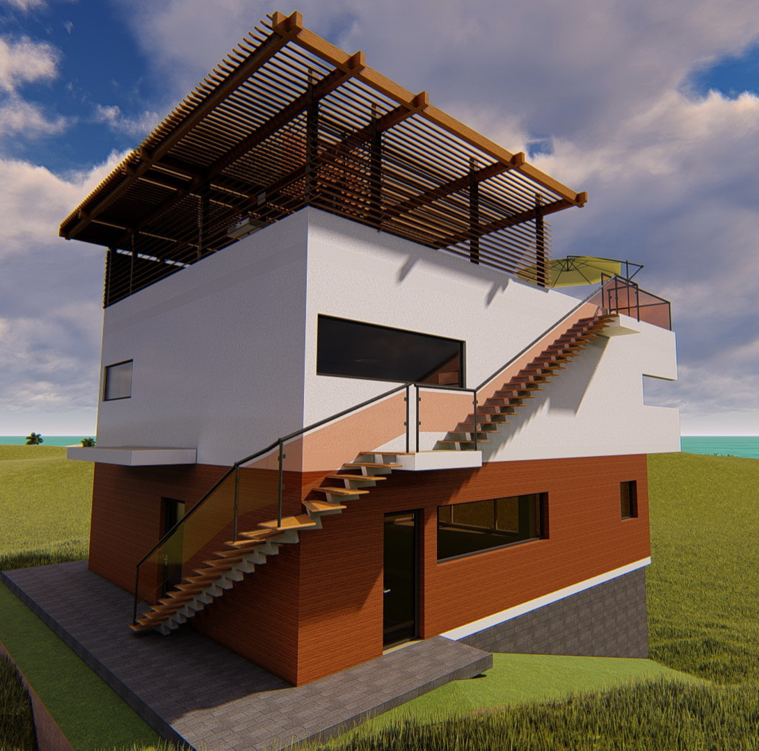 Проект организации пространства эксплуатируемой кровли в Сочи (руч.Видный)