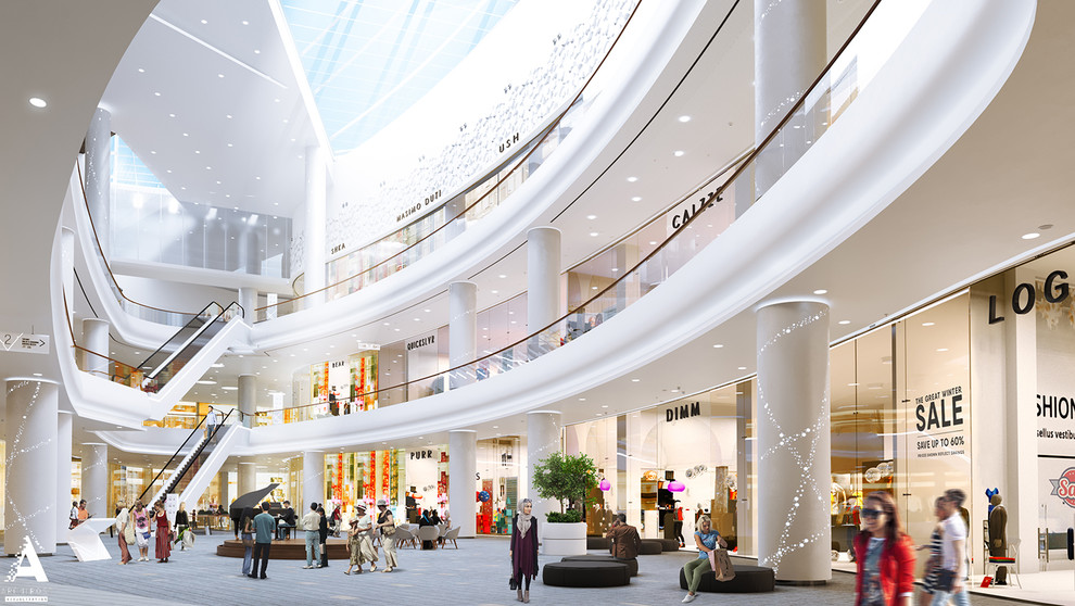 Обложка проекта: Грозный Молл - визуализация одного из самых крупных торговых центров в России