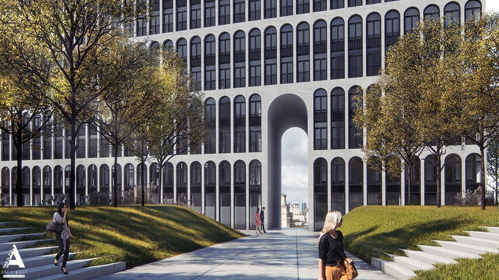 Обложка проекта: Дом с двухэтажными арками