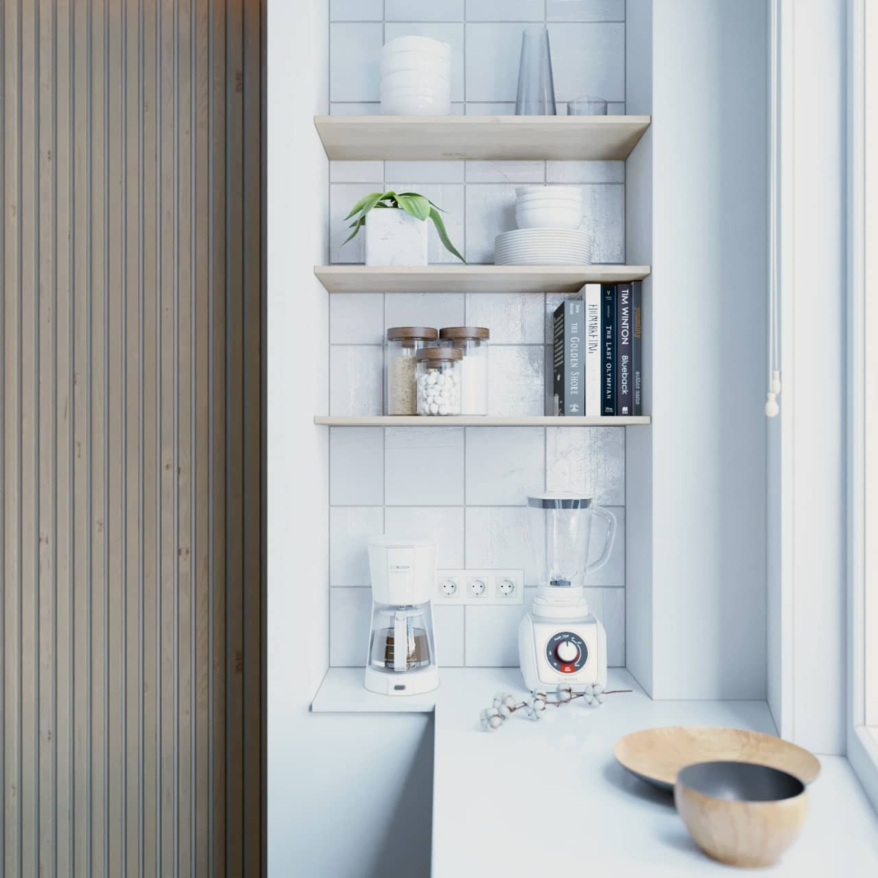 Визуализация кухни-гостинной