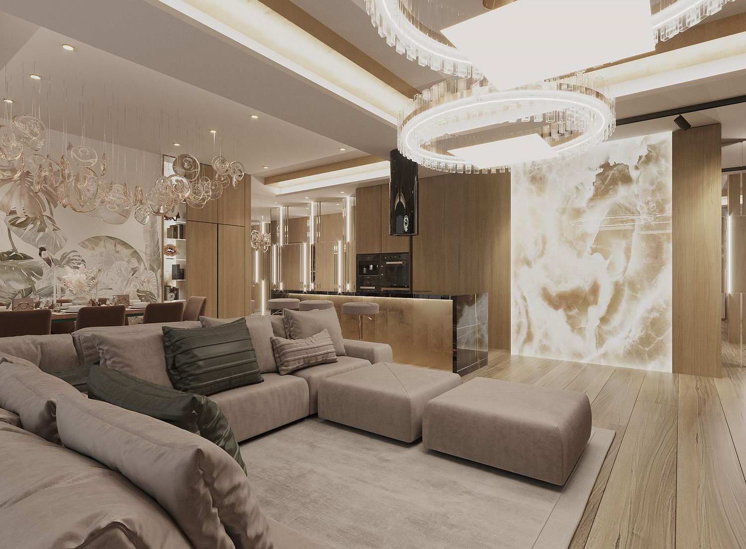 6-Room Apartment Design With 240 m² Floor Area