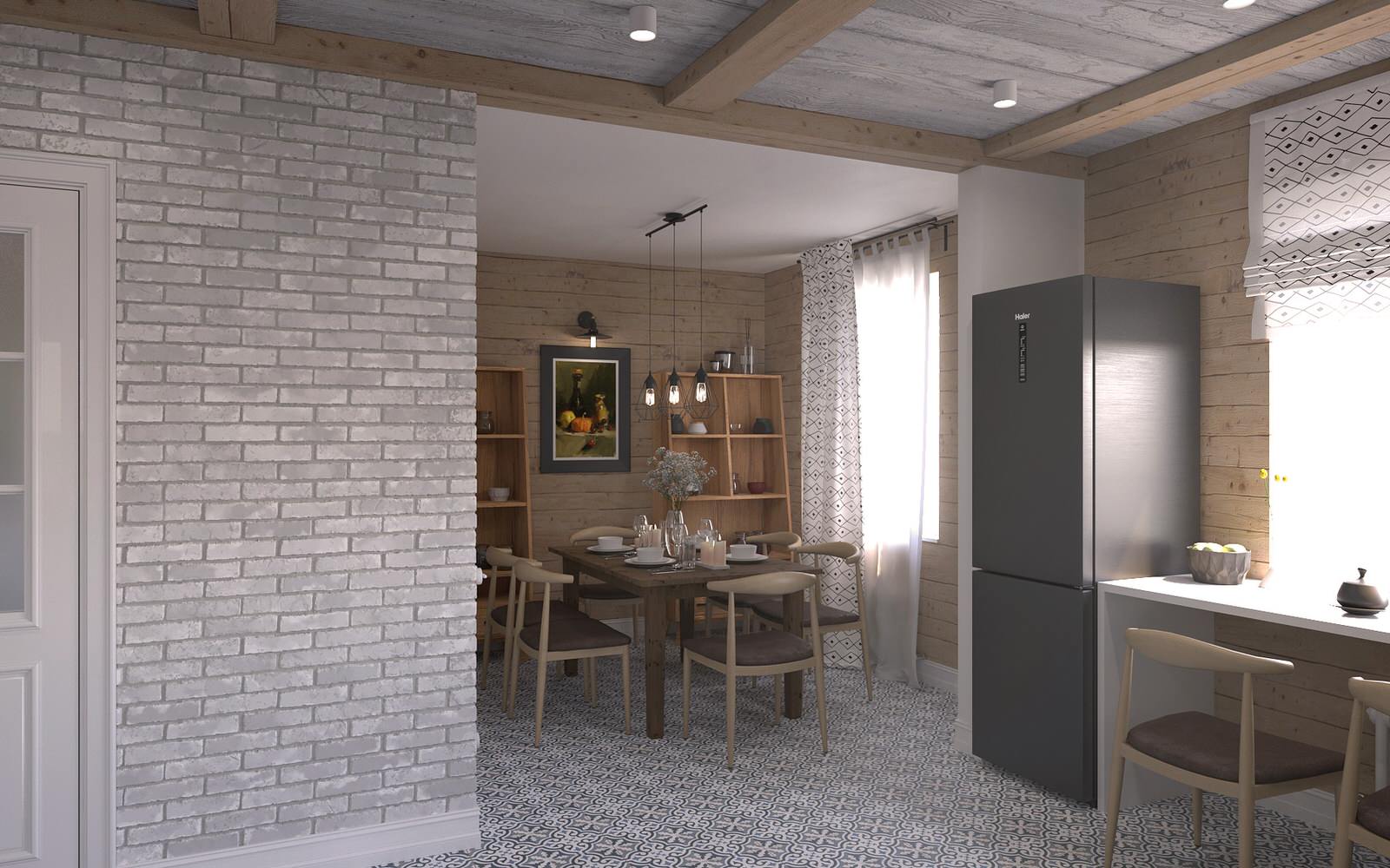 Дизайн проект дачного дома 70м