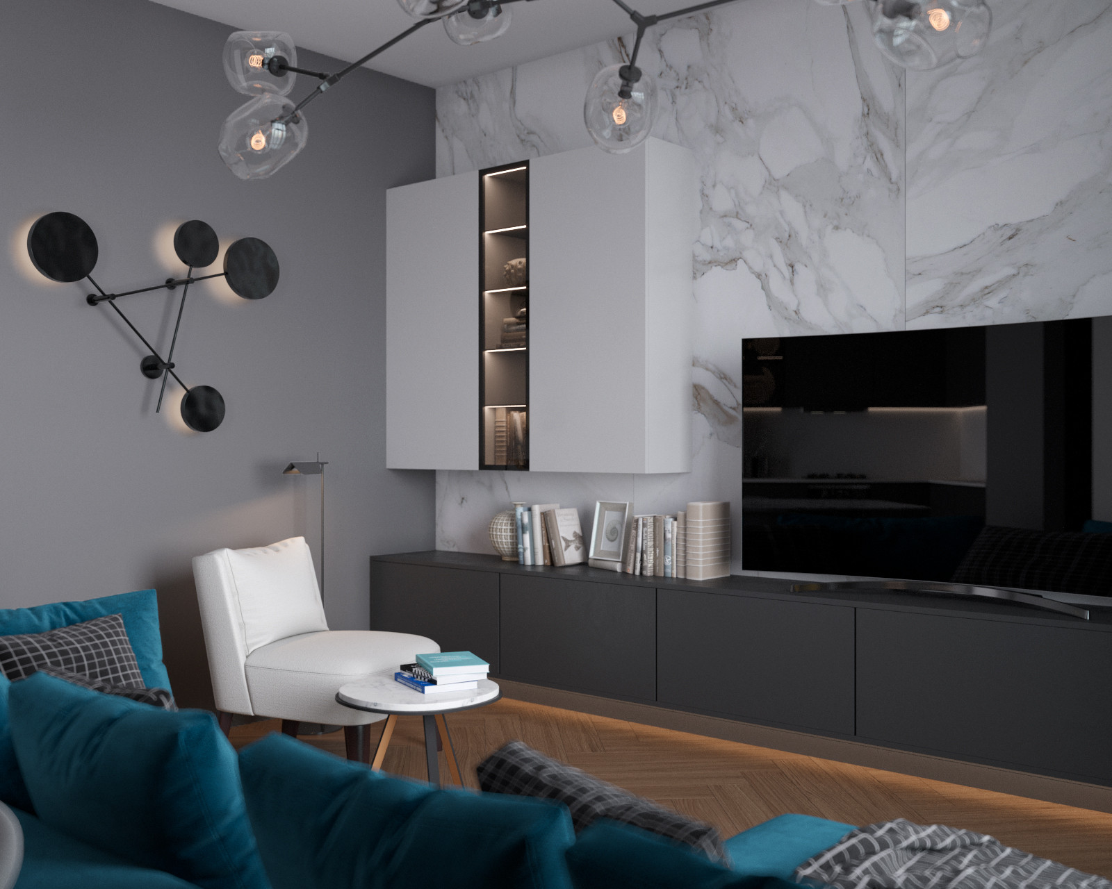 Праект дизайна интерьера таунхауса в Мегаполис - Сити