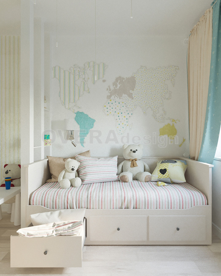 Проект 3х комнатной квартиры в стиле фьюжн