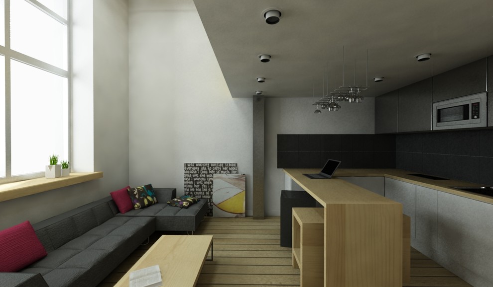 Дизайн-проект квартиры с надстройкой 2-го этажа